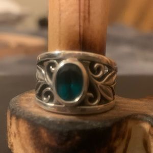 James Avery lab-created emerald ring. Retired
